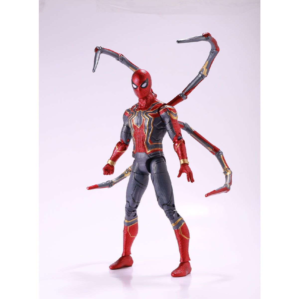 Iron Spiderman Combat Model with Integrated Light Platform - Mô hình Marvel có bệ đèn LED - ZD TOYS 1606-12