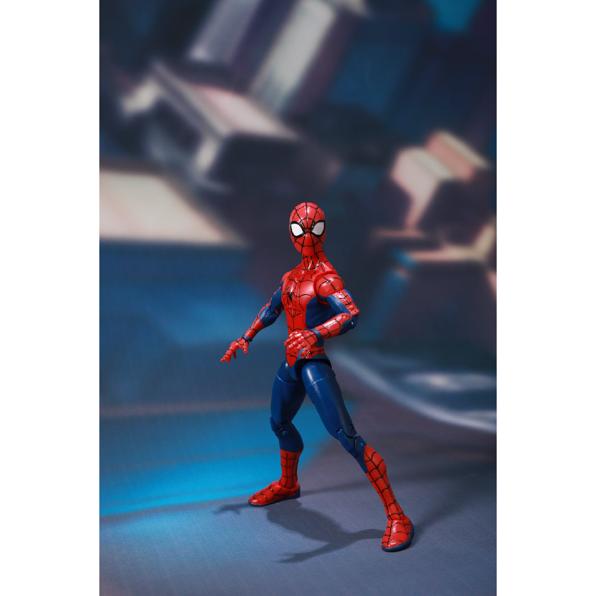 Classic Spiderman Combat Figure with Integrated Light Base - Mô hình Người Nhện chiến đấu đế đèn LED - ZD TOYS 1606-15