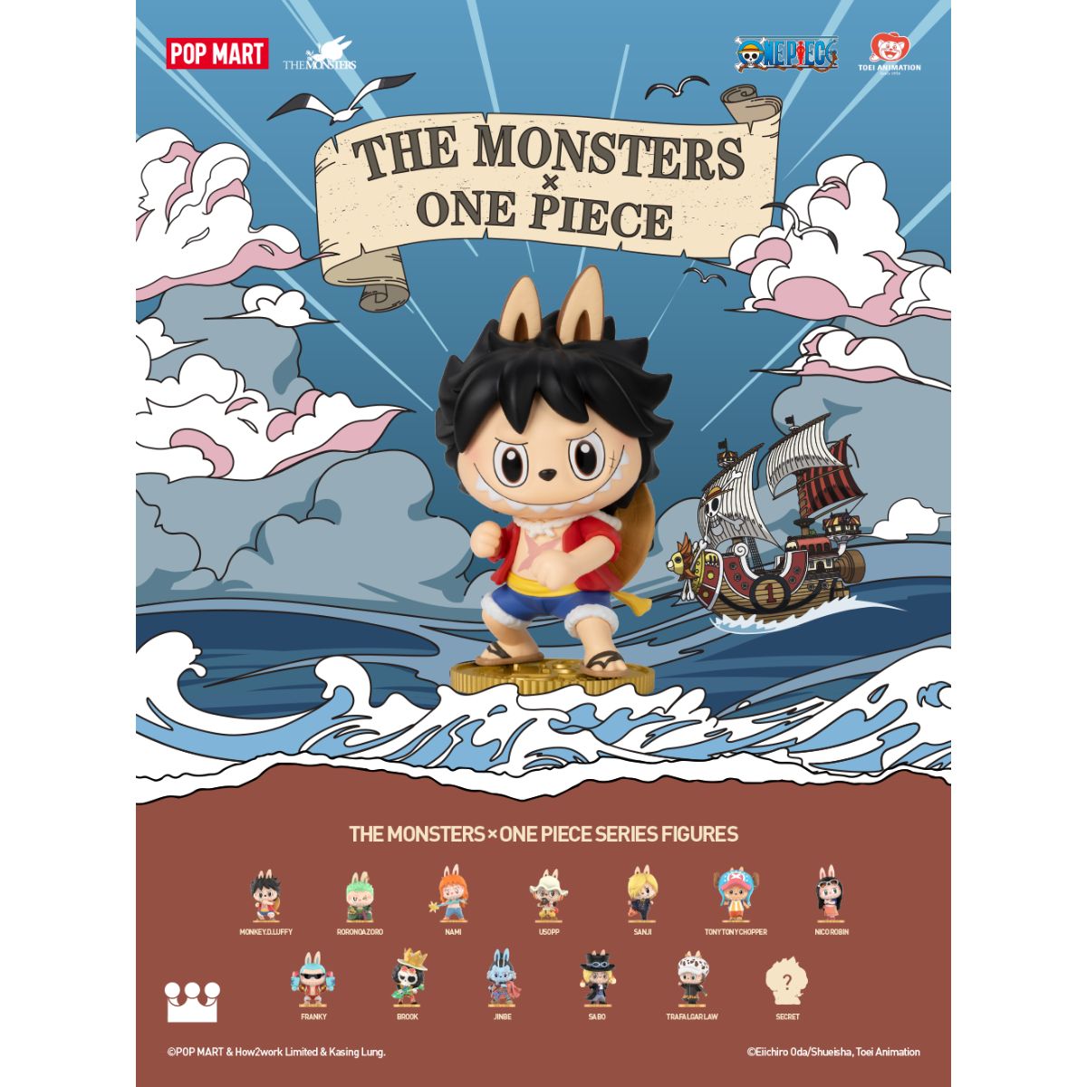 The Monsters × One Piece Series Figures - Mô hình Blind Box Labubu - POP MART