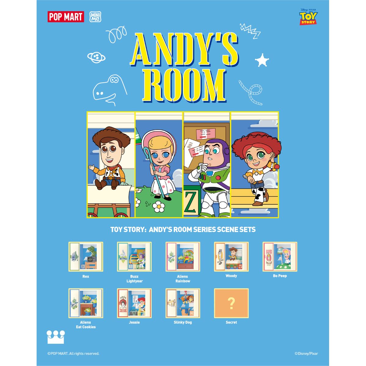 Toy Story Model: Andy's Room - Mô hình Blind Box - POP MART