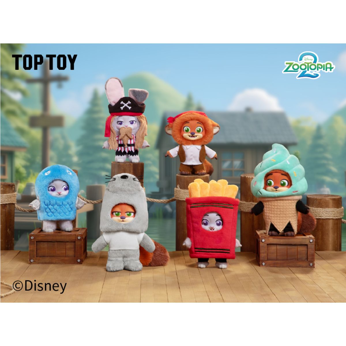 Đồ Chơi Mô Hình Zootopia 2 Nick & Judy Best Undercover Vinyl Plush TOP TOY 2304097110108