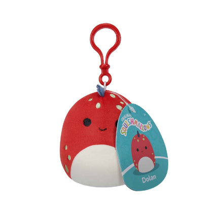 Dolan 3.5 Inch Keychain - Red Dino - Móc khóa gấu bông Squishmallows