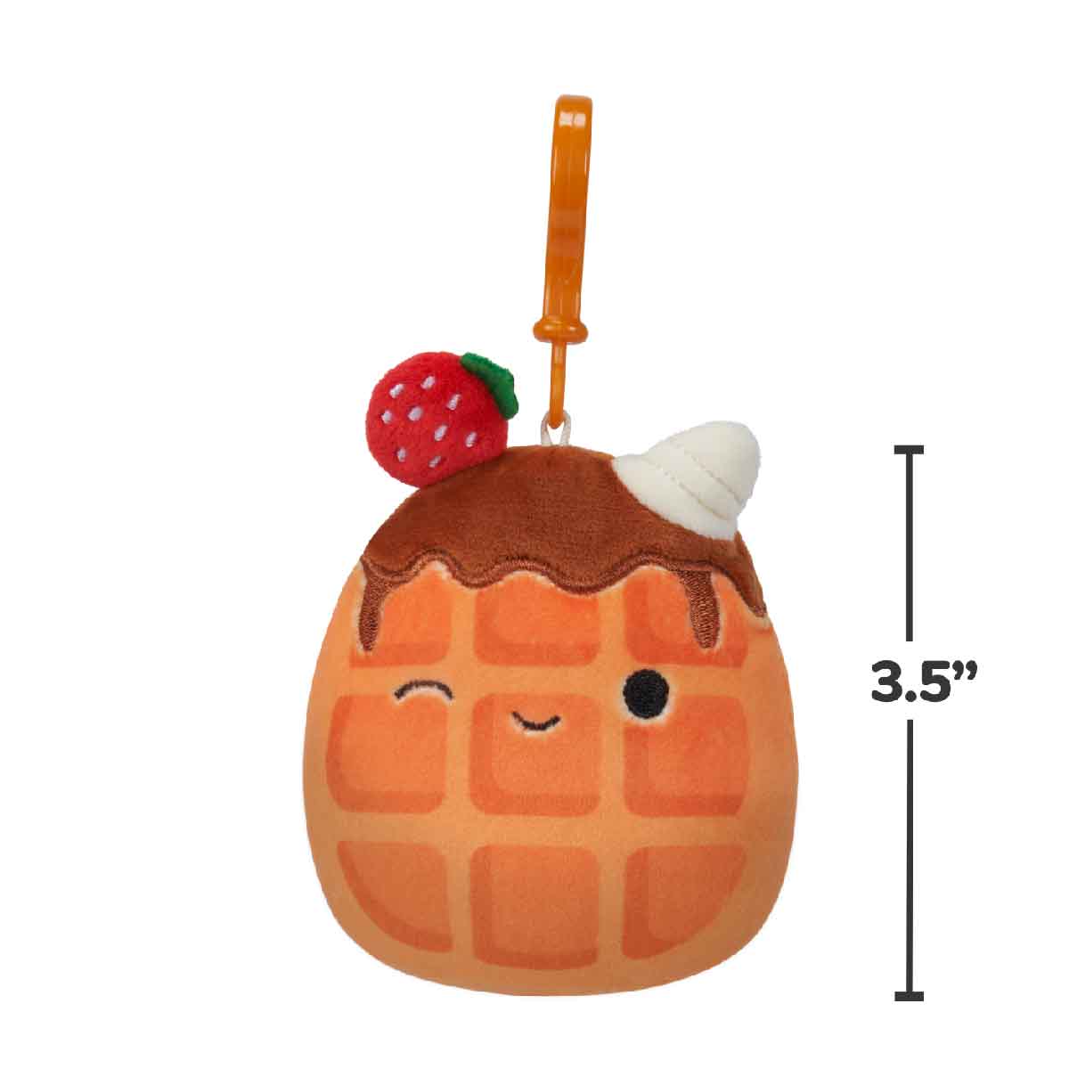 3.5 Inch Weaver Keychain - Waffle - Móc khóa bông - SQUISHMALLOWS SQCP00219