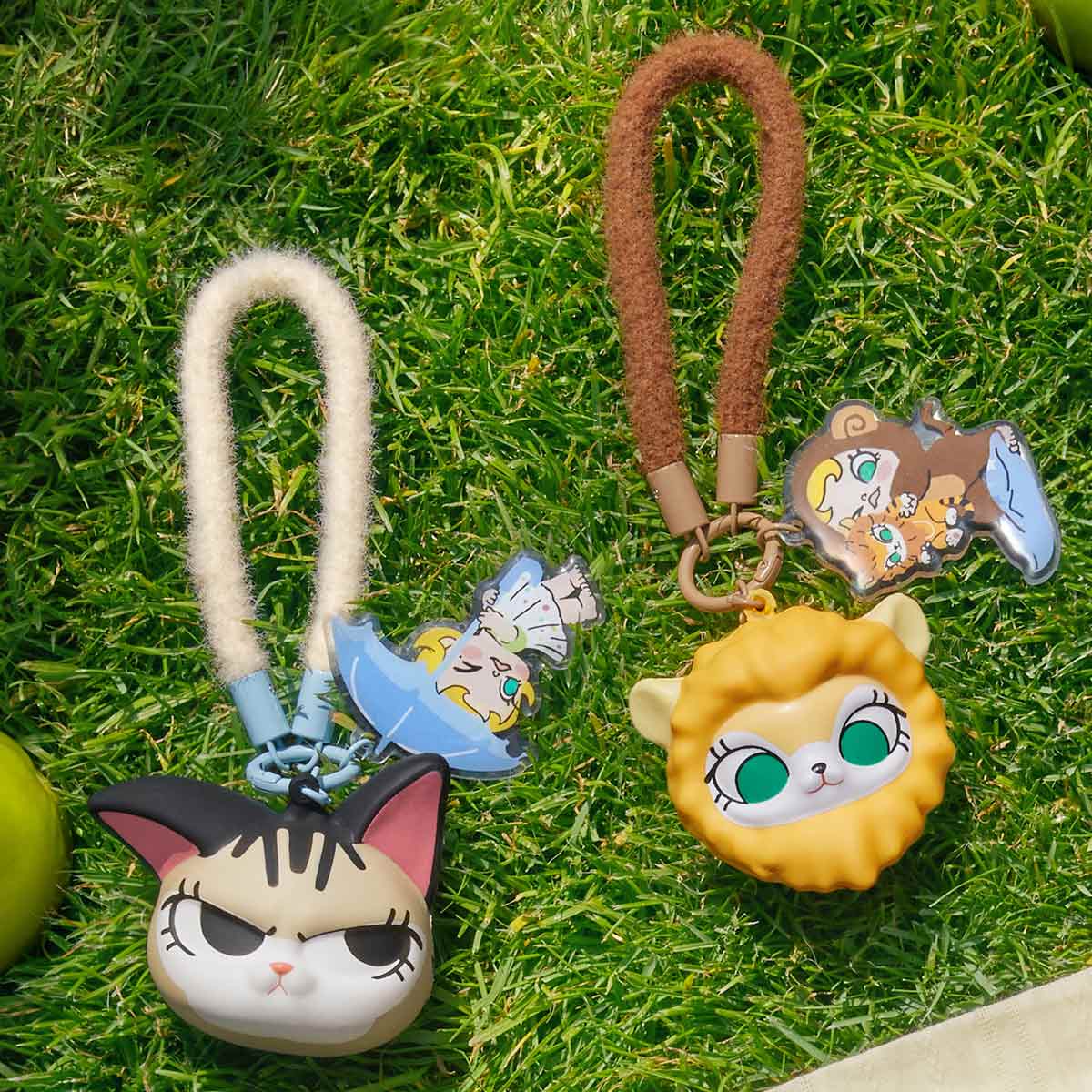 Baby Molly & Baby Tabby Series Keychain-Squishy Charm - Móc khóa Blind Box - POP MART