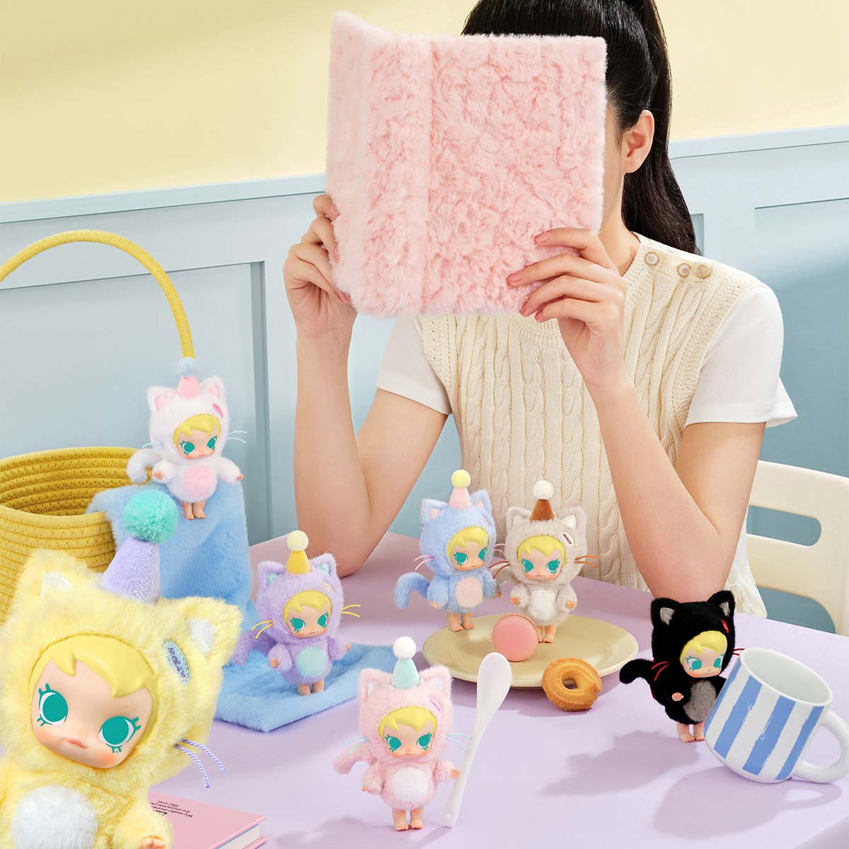 Baby Molly Pocket Friends Series keychain - Móc khóa Vinyl Plush Blind Box - POP MART