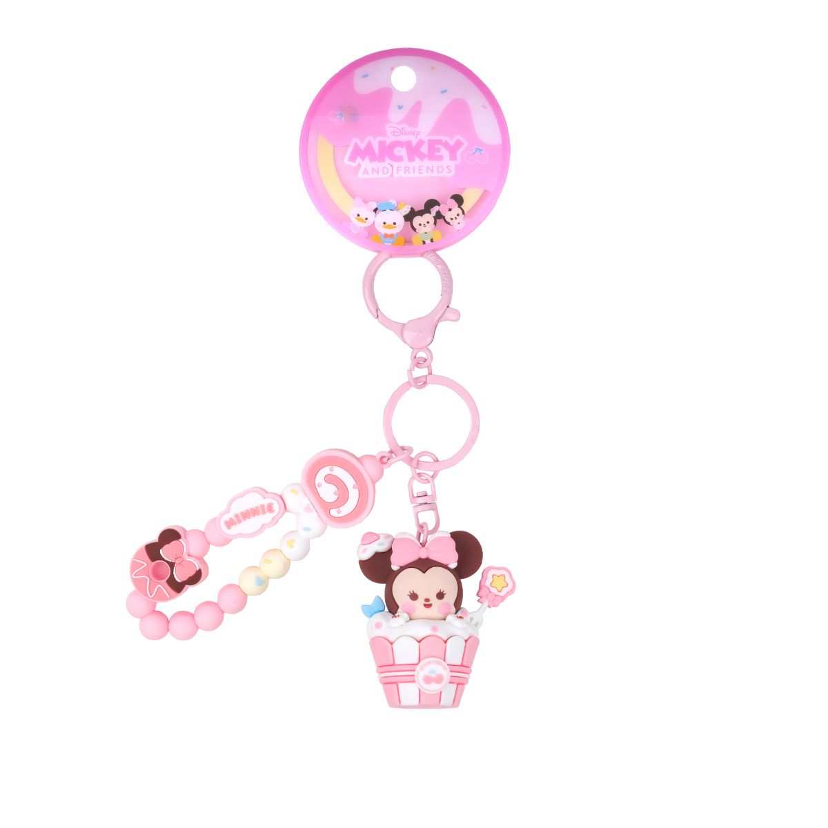 Disney and Friends Cupcake Keychain - Minnie Mouse - Móc khóa hình bánh cupcake - OTHER GIRL BRANDS - Hình ảnh sản phẩm