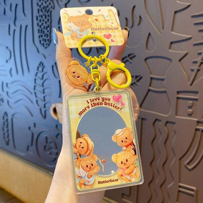 Butter Bear Keychain With Mirror - Móc khóa gấu Butter Bear có gương - OTHER GIRL BRANDS YZ0697-01