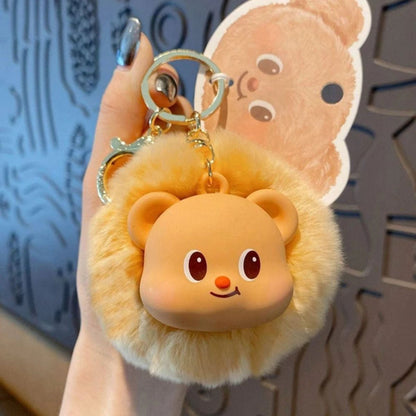 Butter Bear Soft Fur Keychain - Móc khóa gấu bông lông mềm - OTHER GIRL BRANDS YZ0696-01