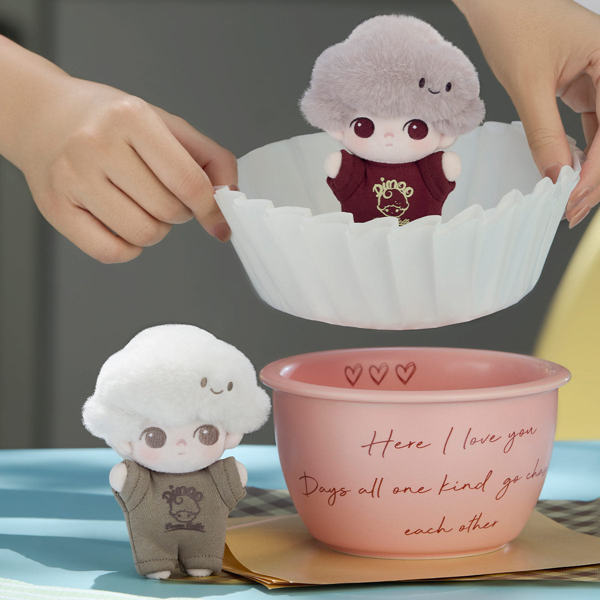 DIMOO Crush on Coffee Series Soft-faced Plush Keychain - Móc khóa gấu bông Blind Box - POP MART