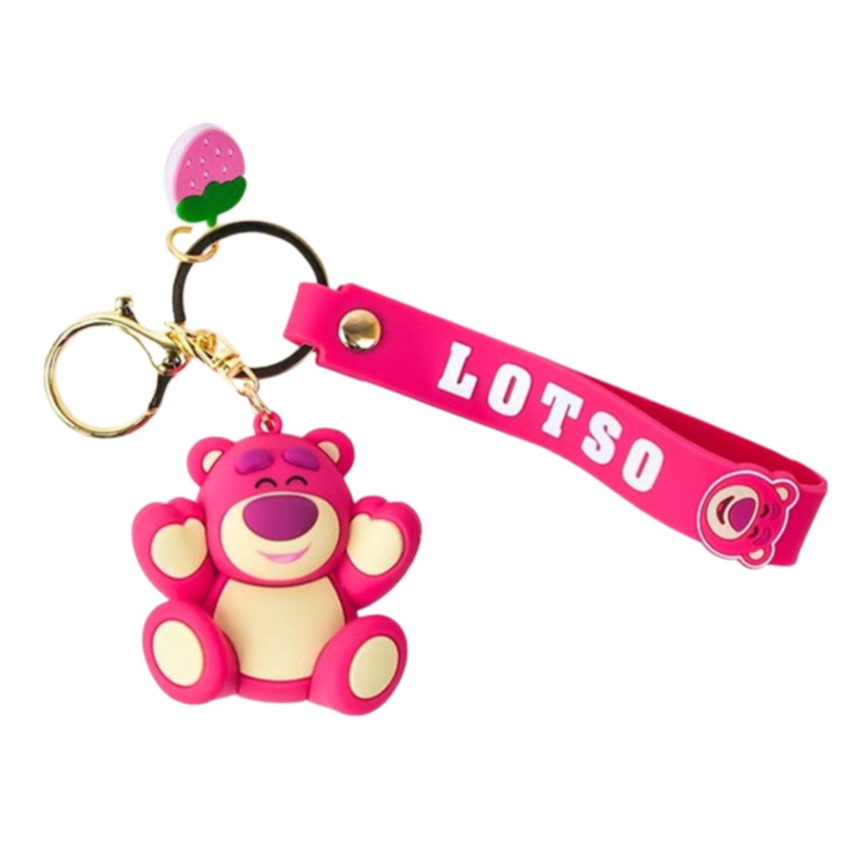 Lotso Strawberry Bear Keychain With Open Arms - Móc khóa Gấu Dâu Lotso - OTHER GIRL BRANDS STC119022-B - Hình ảnh chi tiết 2