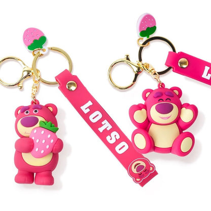 Lotso Strawberry Bear Keychain With Open Arms - Móc khóa Gấu Dâu Lotso - OTHER GIRL BRANDS STC119022-B - Góc nhìn khác 3