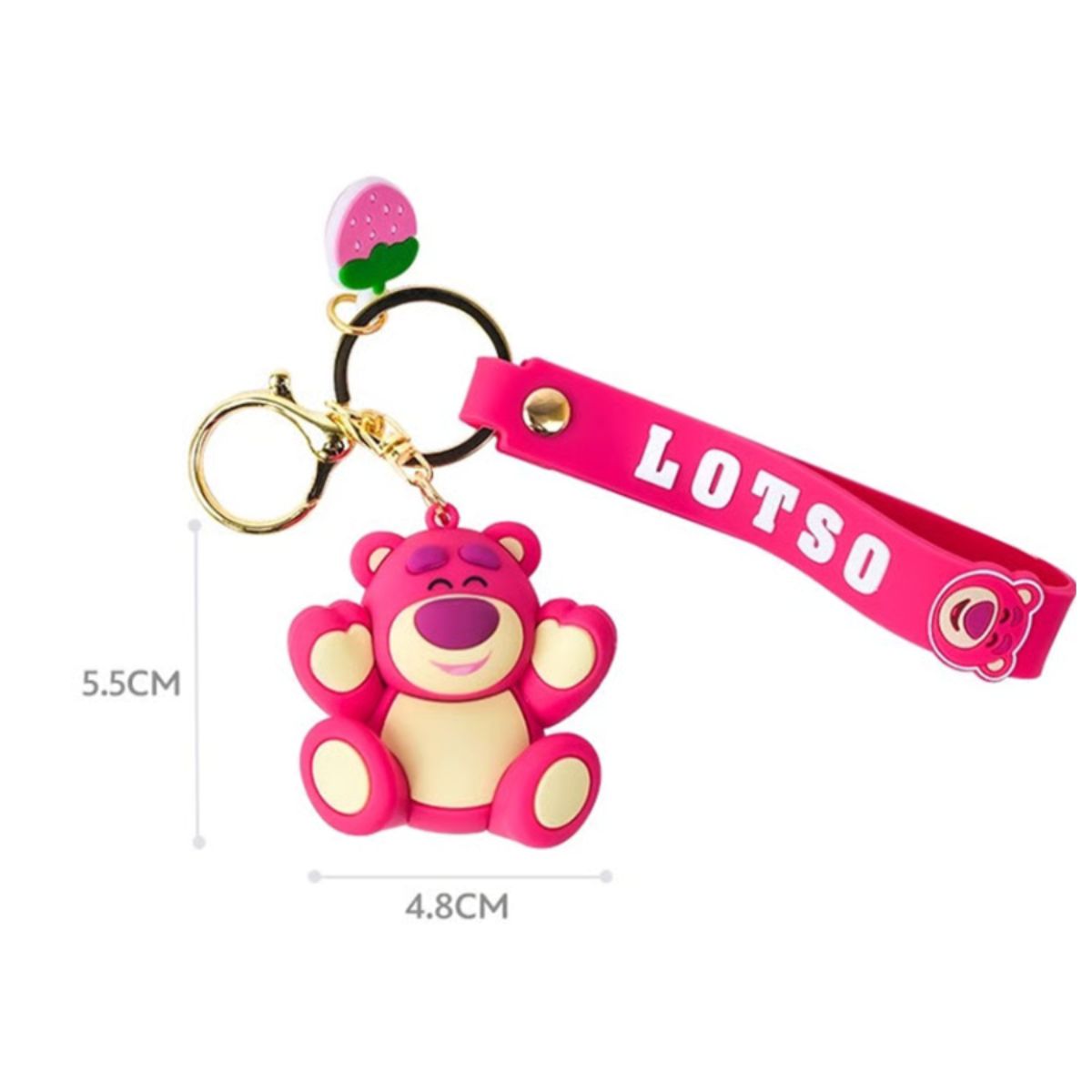 Lotso Strawberry Bear Keychain With Open Arms - Móc khóa Gấu Dâu Lotso - OTHER GIRL BRANDS STC119022-B - Hình ảnh sản phẩm