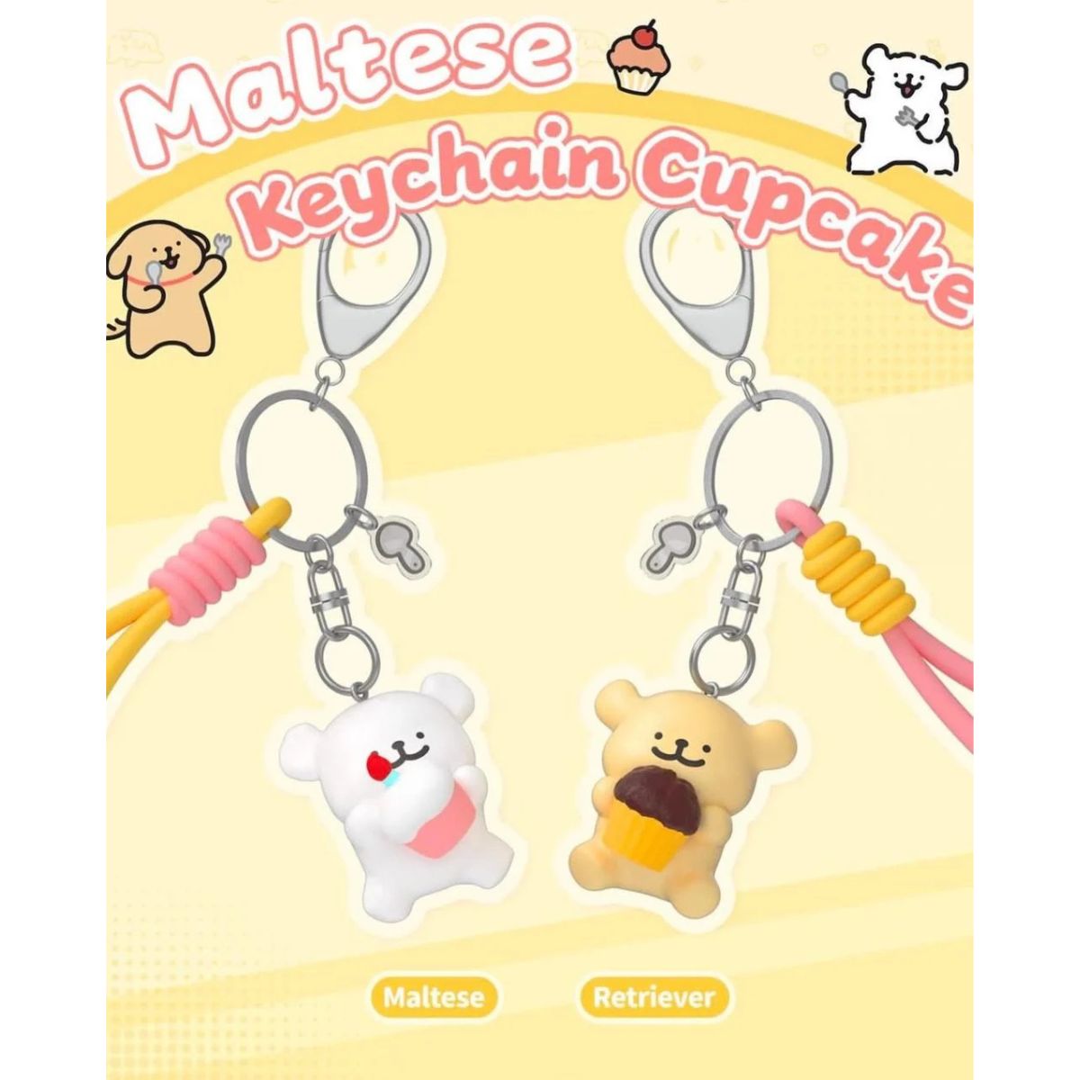 Maltese Cupcake Keychain - Retriever - Móc khóa trang trí - FUNISM GS2026