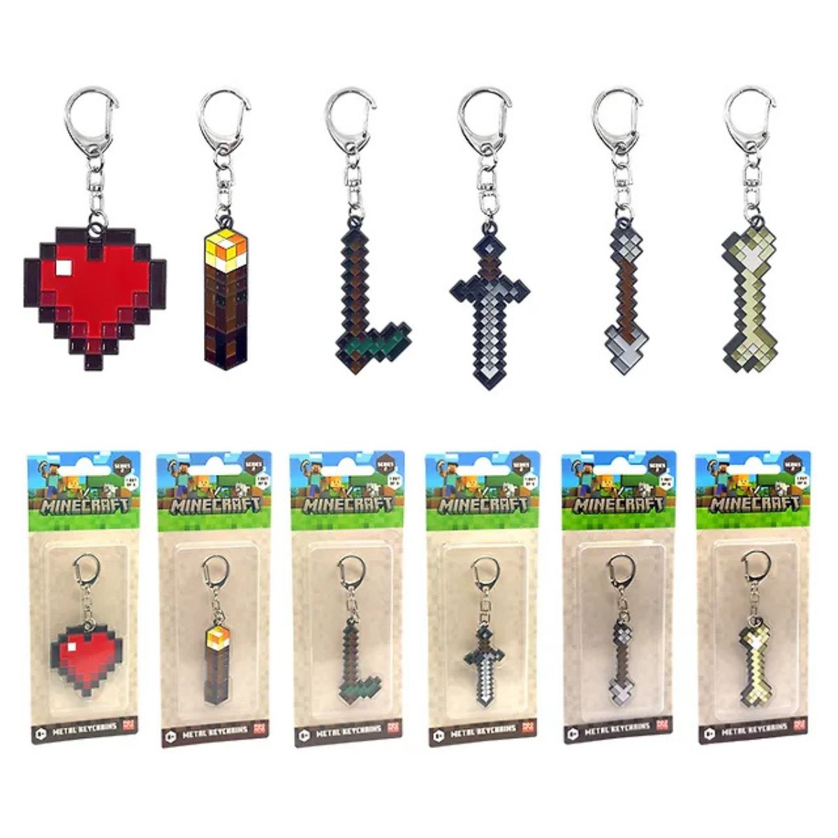 Minecraft Metal Keychain Series 2 Model 5 - Móc khóa kim loại cao cấp - MINECRAFT PMI TOR/MC6210