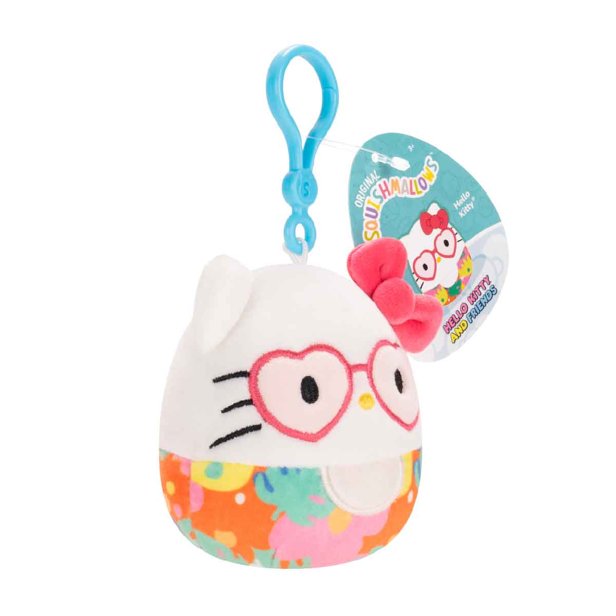 Hello Kitty SQUISHMALLOWS 3.5 Inch Plush Keychain SQSN00595 - Móc khóa gấu bông siêu mềm - Squishmallows