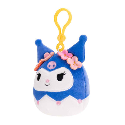 Kuromi SQUISHMALLOWS 3.5 Inch Plush Keychain Toy SQSN00599 - Móc khóa nhồi bông Sanrio - SQUISHMALLOWS
