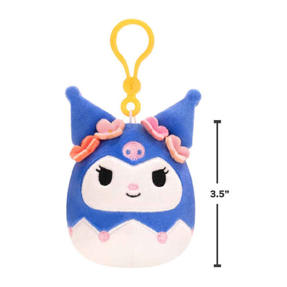 Kuromi SQUISHMALLOWS 3.5 Inch Plush Keychain Toy SQSN00599 - Móc khóa nhồi bông Sanrio - SQUISHMALLOWS