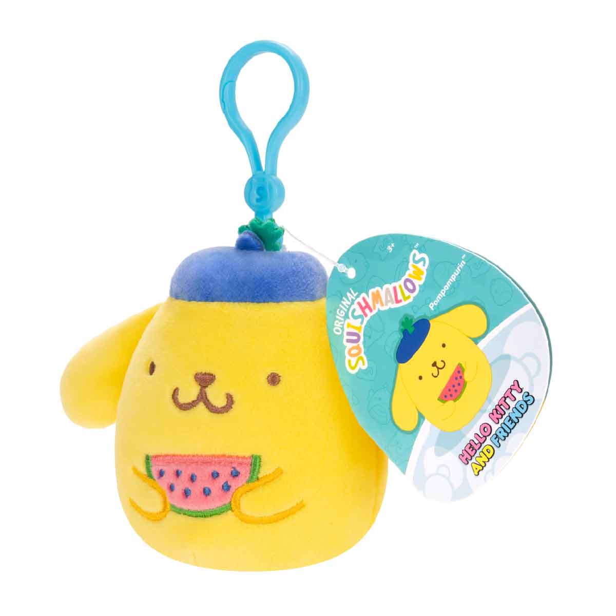 Squishmallows 3.5 Inch Pompompurin - Móc khóa nhồi bông - SQUISHMALLOWS SQSN00598