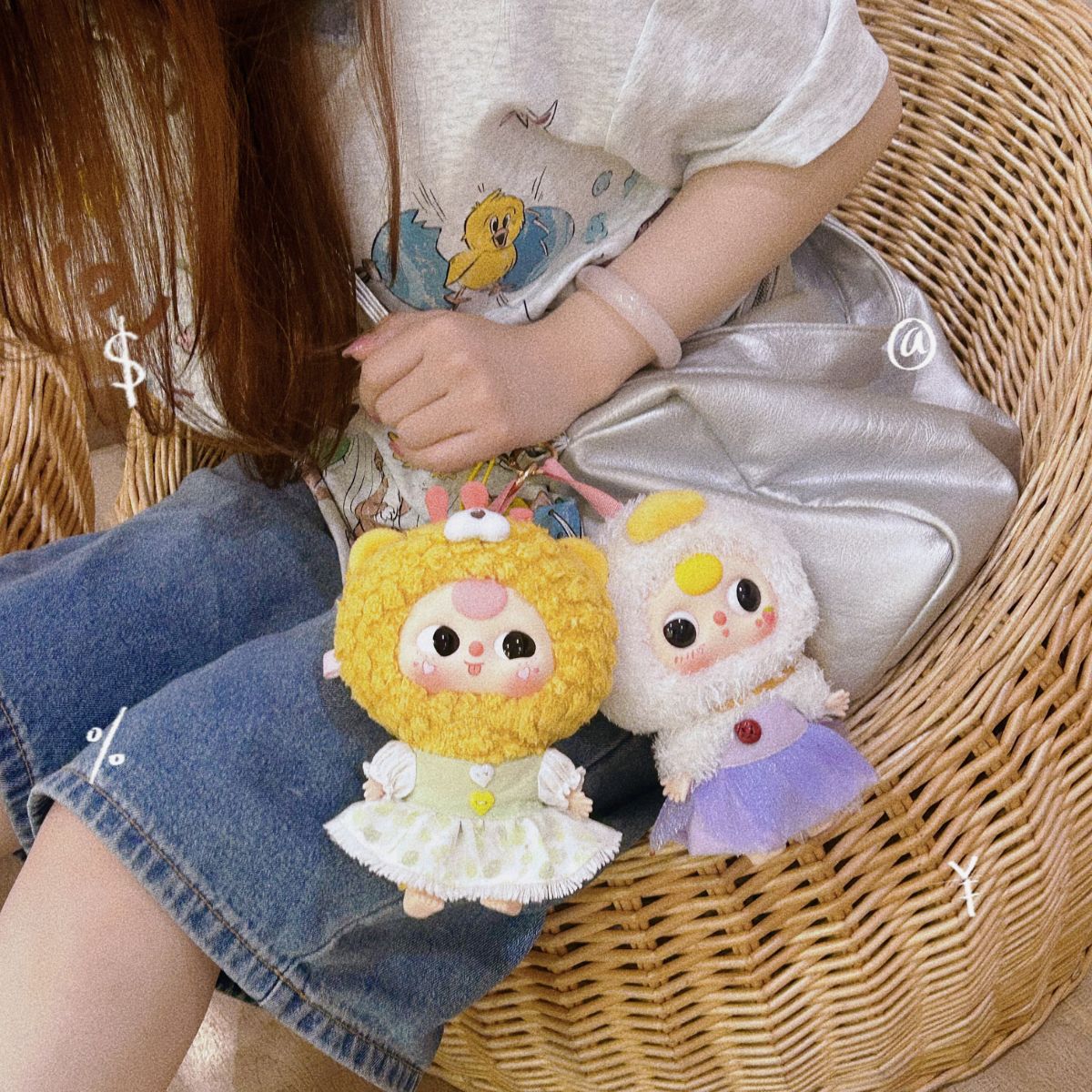 Babythree Fairy Tale Kindergarten Plush Toy Keychain DPL4300-2 - Móc khóa nhồi bông Art Toy - Babythree