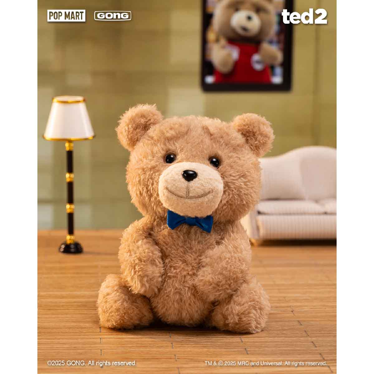 Ted2 Teddy Bear Action Plush Pendant - Móc khóa gấu bông Blind Box - POP MART