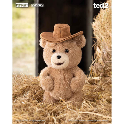 Ted2 Teddy Bear Action Plush Pendant - Móc khóa gấu bông Blind Box - POP MART