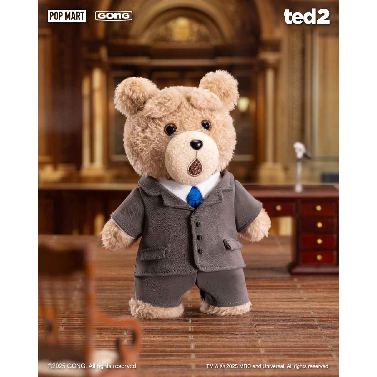 Ted2 Teddy Bear Action Plush Pendant - Móc khóa gấu bông Blind Box - POP MART