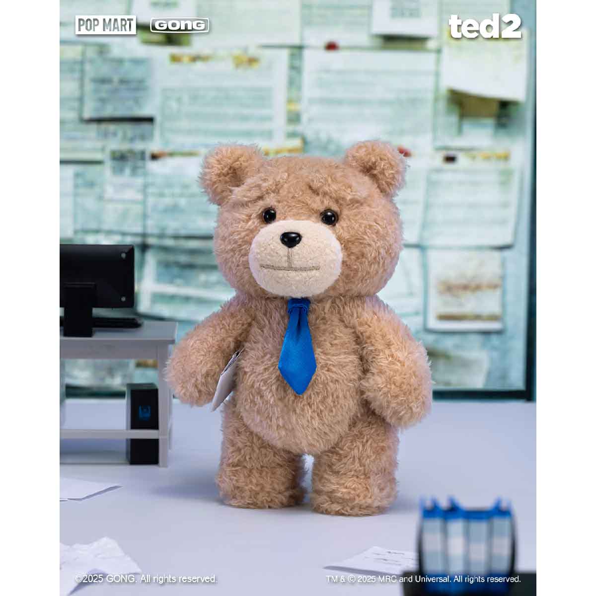 Ted2 Teddy Bear Action Plush Pendant - Móc khóa gấu bông Blind Box - POP MART