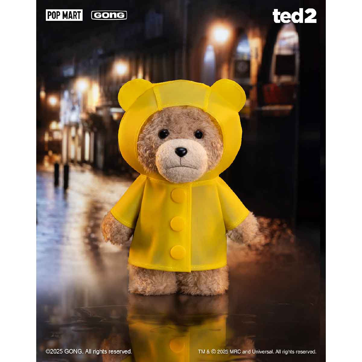 Ted2 Teddy Bear Action Plush Pendant - Móc khóa gấu bông Blind Box - POP MART