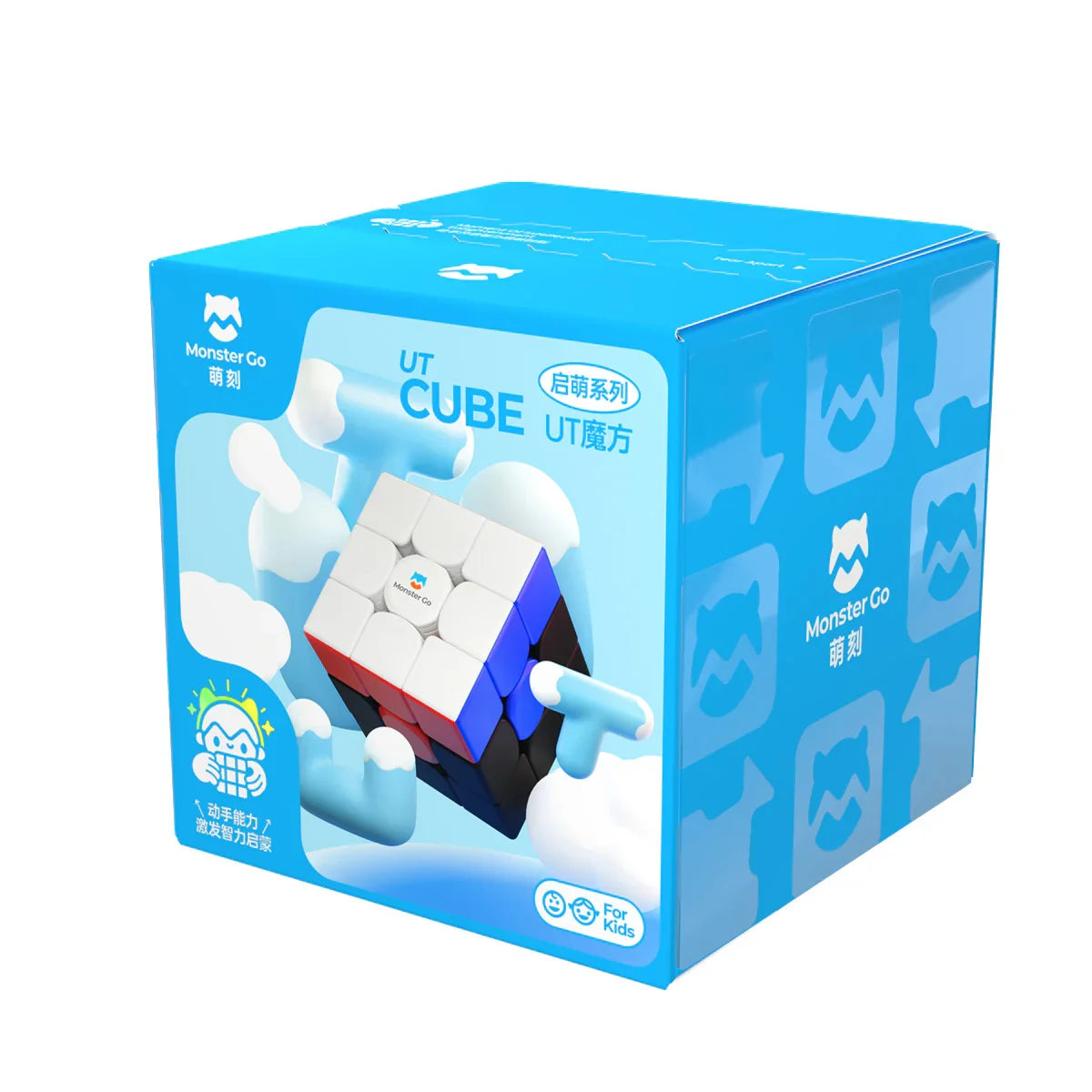 Monster Go Cloud & Rainbow & UT 3×3 Cube - Rubik 3x3 Cho Trẻ Em & Người Mới Bắt Đầu - GANCUBE