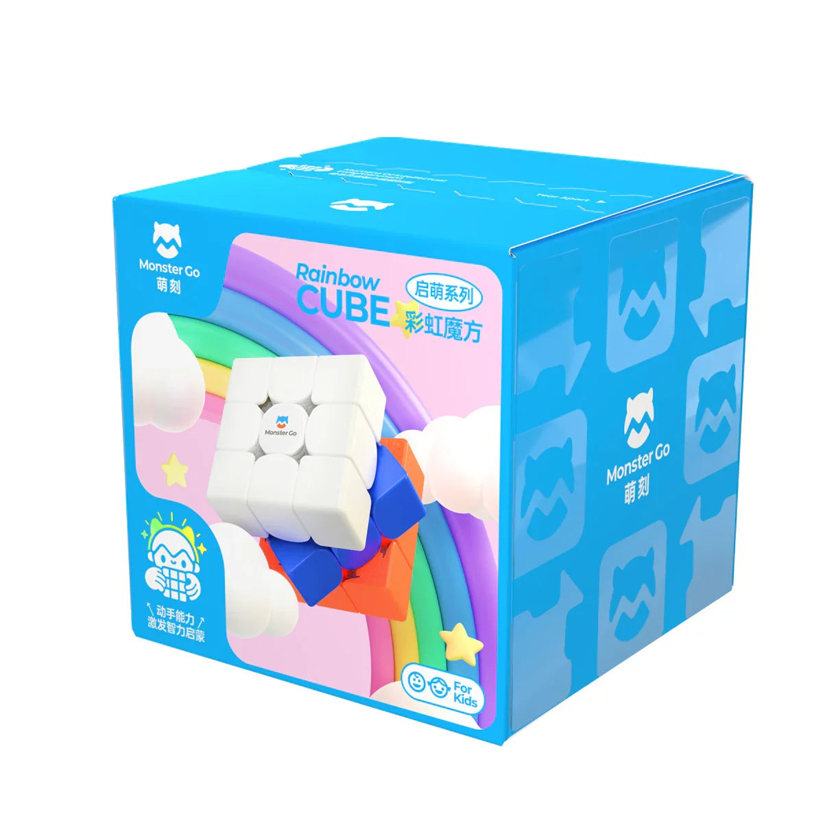 Monster Go Cloud & Rainbow & UT 3×3 Cube - Rubik 3x3 Cho Trẻ Em & Người Mới Bắt Đầu - GANCUBE Monster Go - ảnh 3 - Rubik 3x3