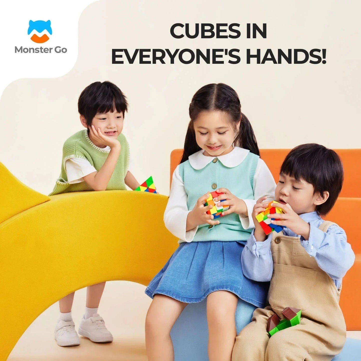 Monster Go Cube Premium Set - Bộ Combo Rubik 2x2 & 3x3 Cao Cấp - GANCUBE