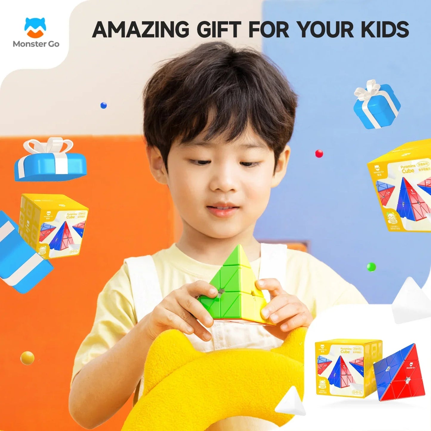 Monster Go Pyraminx - Khối Rubik Tam Giác Cho Người Mới - GANCUBE