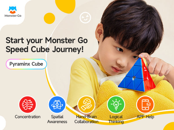 Monster Go Pyraminx - Khối Rubik Tam Giác Cho Người Mới - GANCUBE