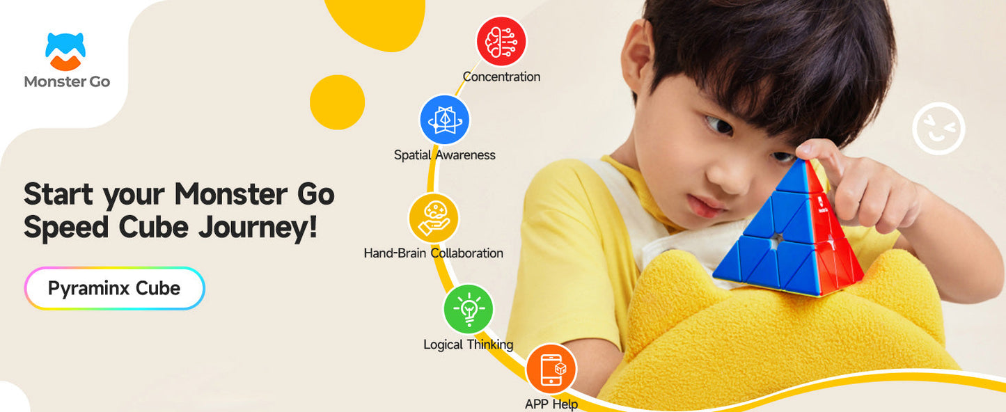 Monster Go Pyraminx - Khối Rubik Tam Giác Cho Người Mới - GANCUBE