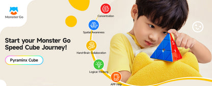 Monster Go Pyraminx - Khối Rubik Tam Giác Cho Người Mới - GANCUBE