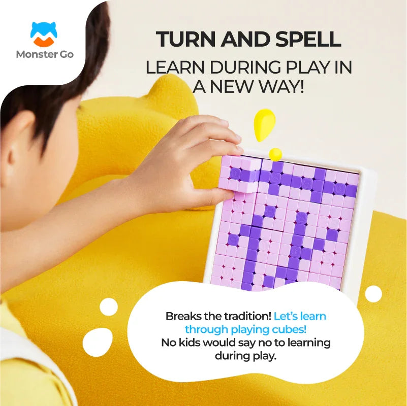 Monster Go 328 Spelling Cube Set - Bộ Xếp Chữ Học Tiếng Anh Thông Minh - Monster Go (GANCUBE) - Hình ảnh bổ sung 4