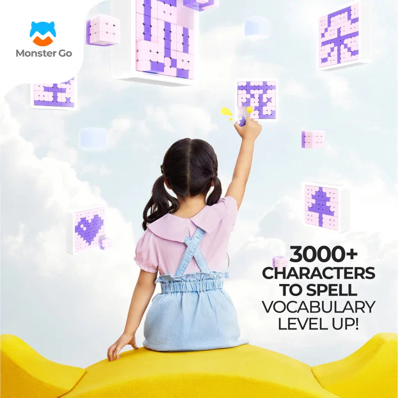 Monster Go 328 Spelling Cube Set - Bộ Xếp Chữ Học Tiếng Anh Thông Minh - Monster Go (GANCUBE) Monster Go - ảnh 1 - Rubik