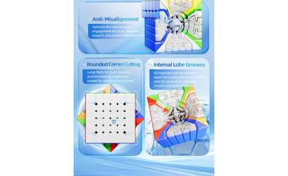 MoYu AoShi 6x6 V4 Triple-Track (Magnetic, Ball-Core) - Rubik 6x6 Nam Châm Chính Hãng MoYu MoYu - ảnh 7 - Rubik 6x6