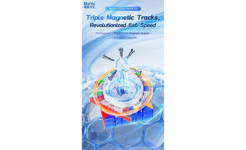 MoYu AoShi 6x6 V4 Triple-Track (Magnetic, Ball-Core, UV Coated) - Rubik 6x6 Nam Châm Cao Cấp MoYu - Hình ảnh bổ sung 8