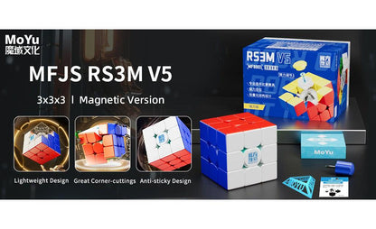 MoYu RS3 M 3x3 V5 (Magnetic) Rubik 3x3 Nam Châm Tốc Độ Cao MoYu MoYu - ảnh 1 - Rubik