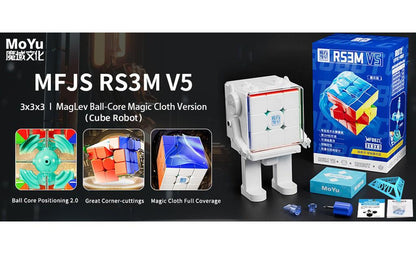 MoYu RS3 M 3x3 V5 (Magnetic, MagLev, Ball-Core, UV Coated) + Robot Box - Rubik 3x3 Cao Cấp Chính Hãng MoYu - Hình ảnh bổ sung 9