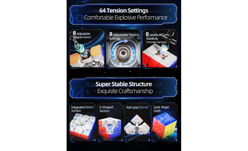 MoYu Super WeiLong Rs3m V2 Rubik 3x3 Nam Châm MagLev Ball-Core MoYu