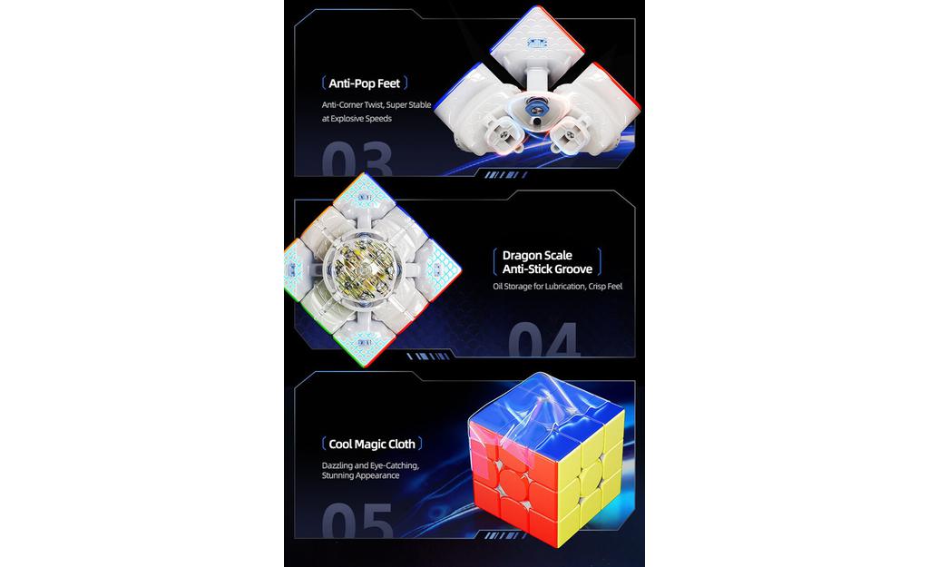 MoYu Super WeiLong Rs3m V2 Rubik 3x3 Nam Châm MagLev Ball-Core MoYu