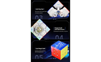 MoYu Super WeiLong Rs3m V2 Rubik 3x3 Nam Châm MagLev Ball-Core MoYu