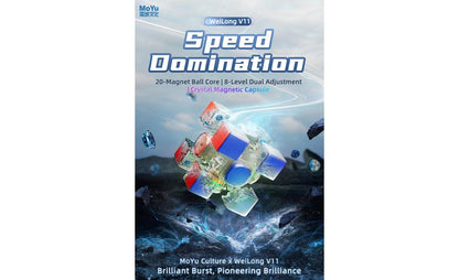 MoYu WeiLong 3x3 V11 (Nam Châm, MagLev, Ball-Core 20 Nam Châm, Phủ UV)