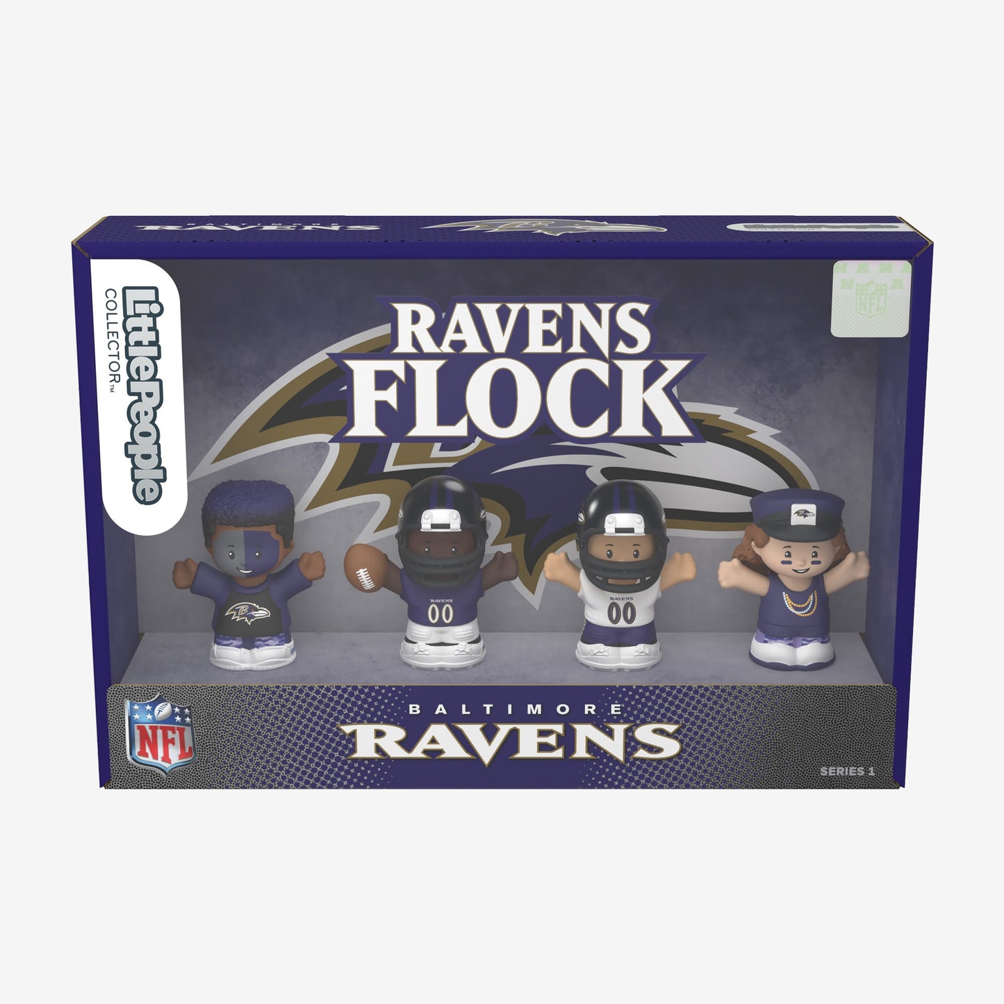Little People Collector x NFL Baltimore Ravens Set - Bộ Mô Hình Đồ Chơi Sưu Tập NFL Mattel HNJ33 Mattel - ảnh 2 - Figure