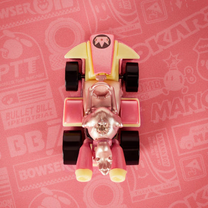 Hot Wheels Mario Kart Pink Gold Peach Collectible Vehicle - Xe Mô Hình Sưu Tầm - Mattel HGT99 - Hình ảnh bổ sung 5