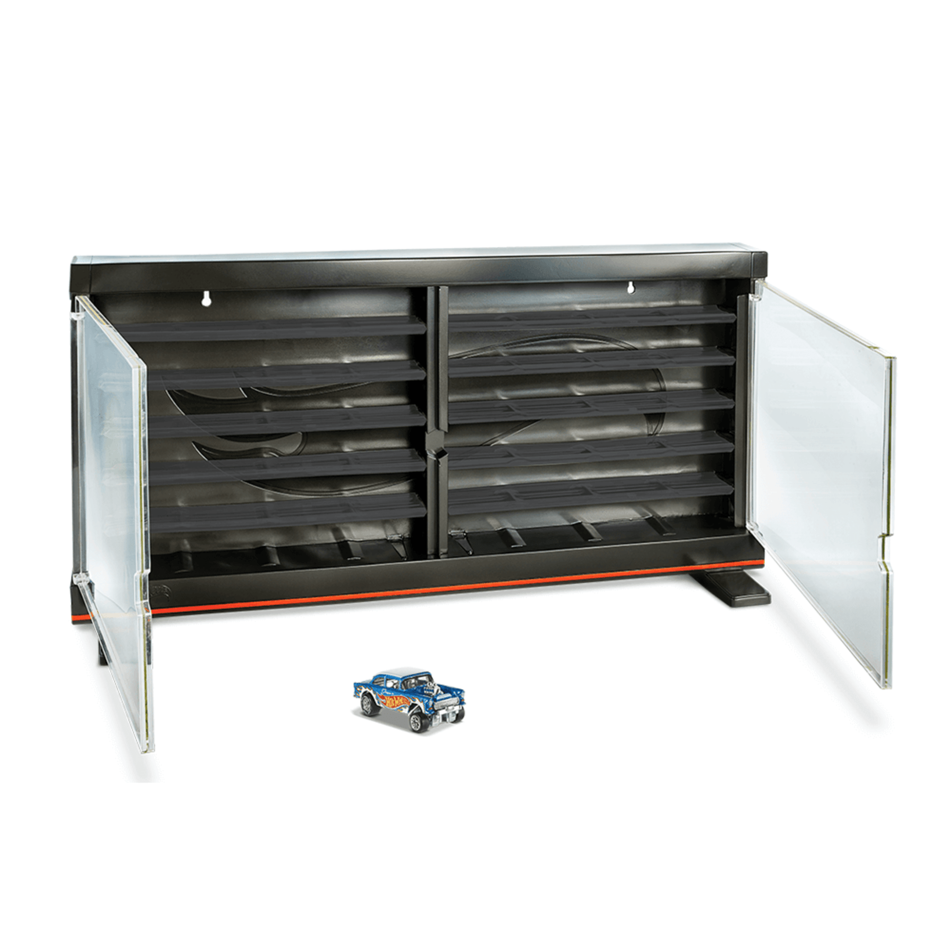 Hot Wheels Display Case - Kệ Trưng Bày 50 Xe Kèm Xe '55 Chevy Gasser - Mattel GND88 - Hình ảnh bổ sung 4