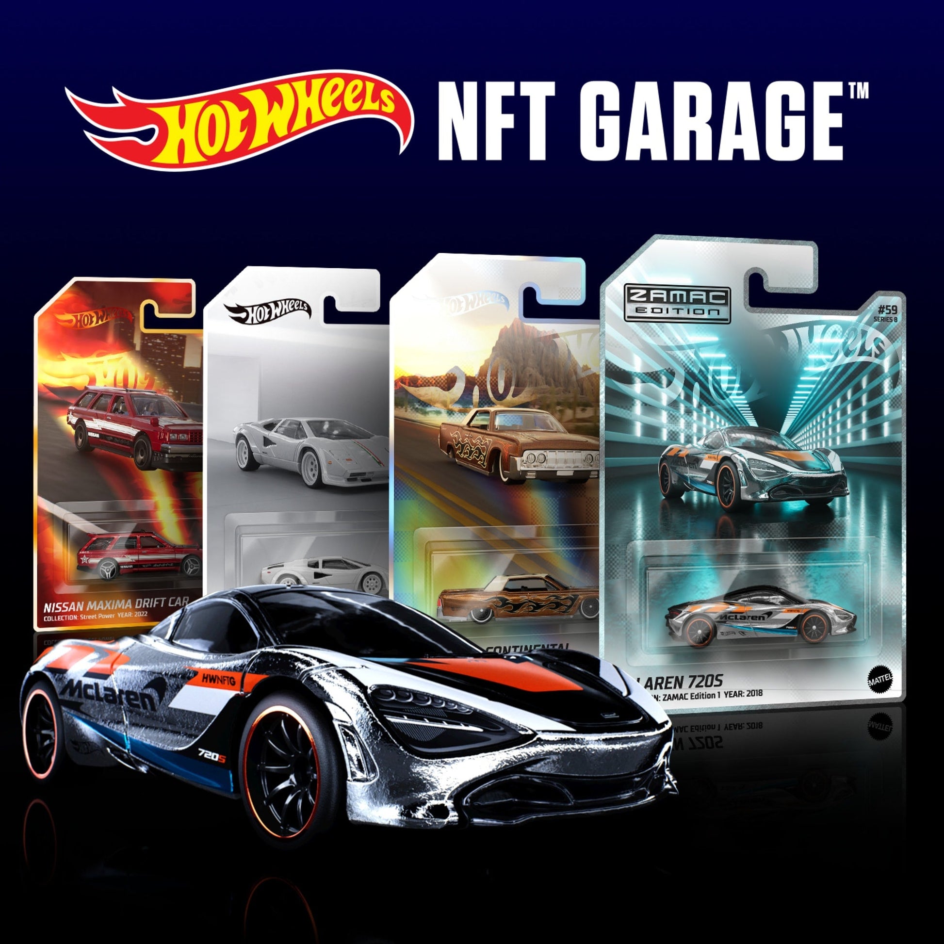 Hot Wheels NFT Garage Series 8: Premium Pack of 5 Virtual Collectibles - Gói Premium 5 Vật Phẩm Sưu Tầm Ảo - Mattel - Hình ảnh sản phẩm