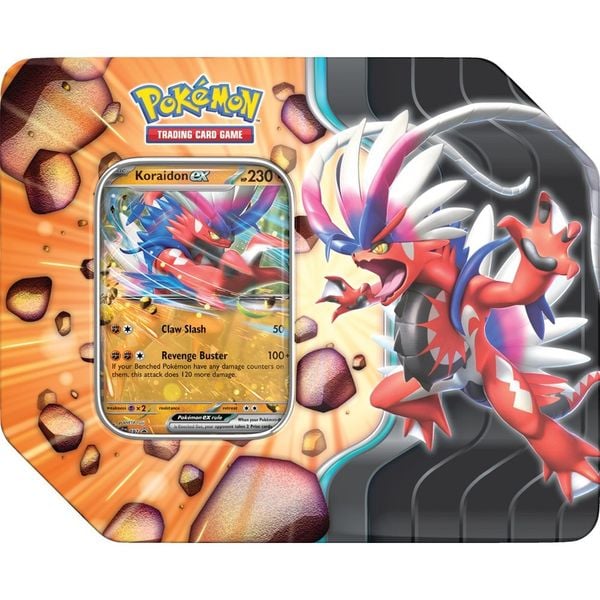 Thẻ bài Pokemon TCG Slashing Legends Tin 5 Pack - Koraidon ex